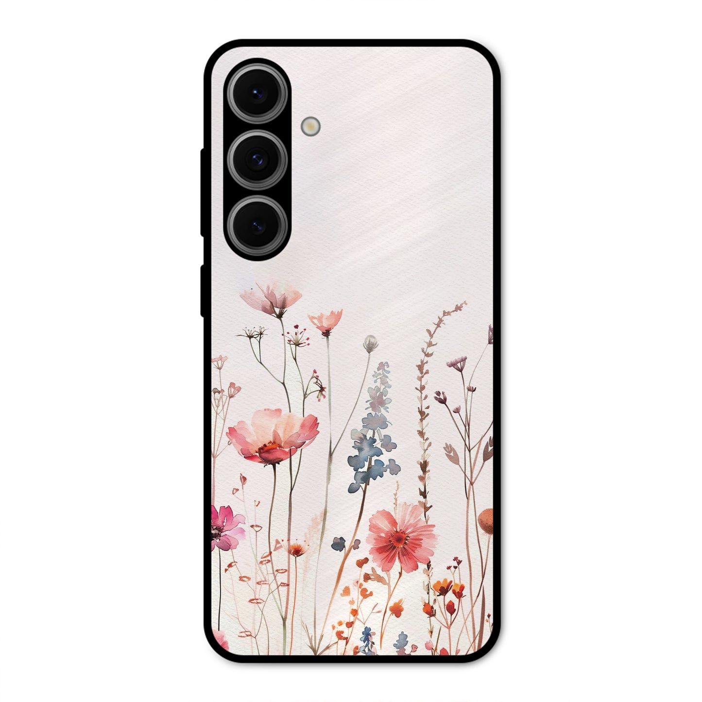 PINK PASTEL FLORAL NAME PRINT AESTHETIC PREMIUM GLOSSY PHONECASE FOR SAMSUNG S24 FE