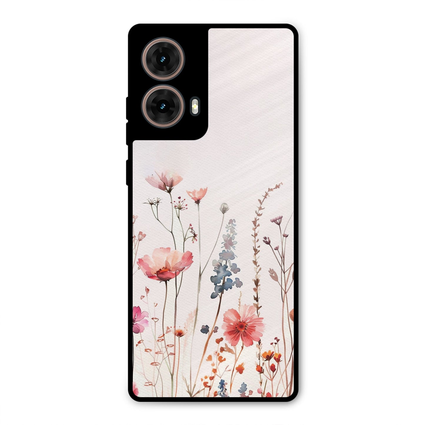 PINK PASTEL FLORAL NAME PRINT AESTHETIC PREMIUM GLOSSY PHONECASE FOR MOTOROLA G85