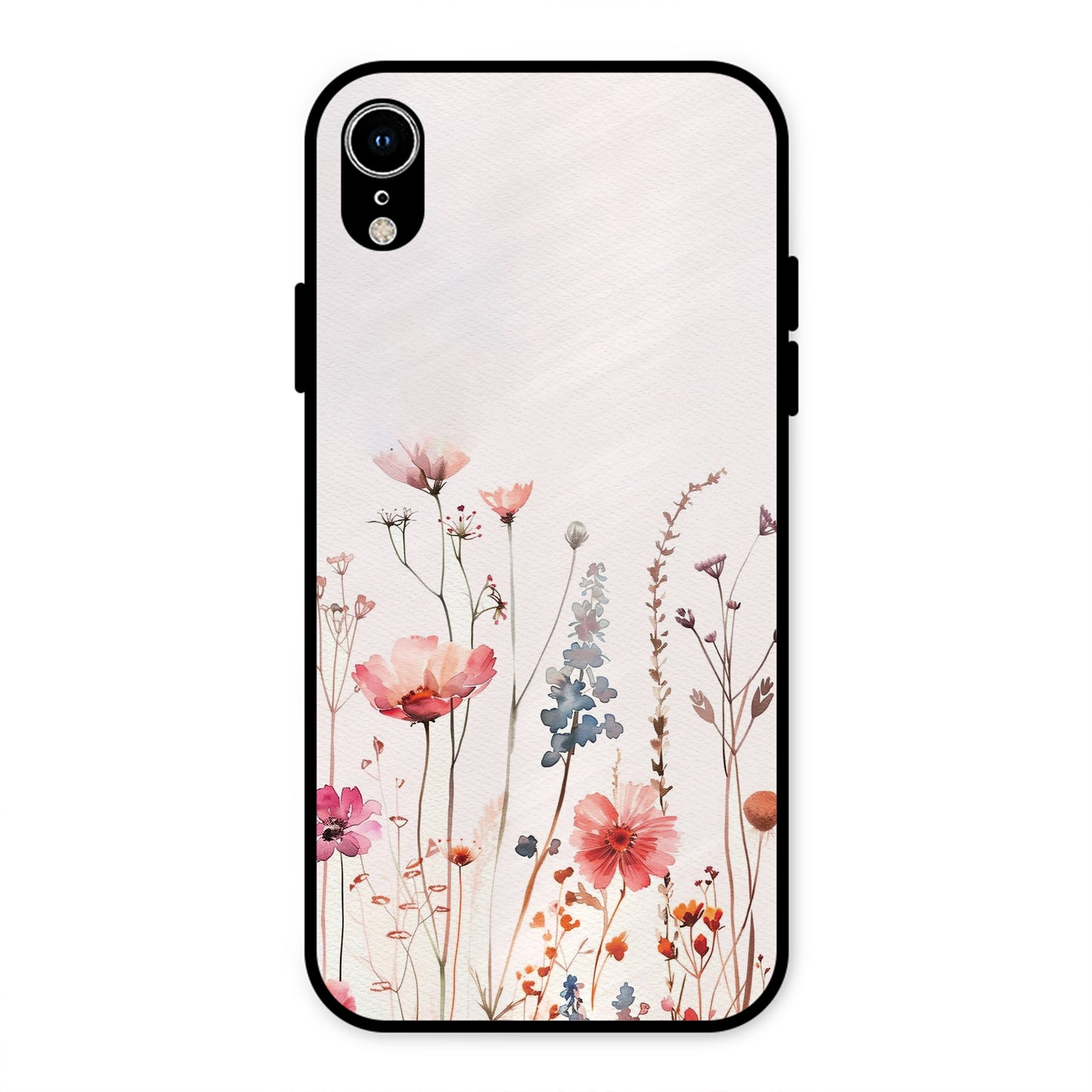 PINK PASTEL FLORAL NAME PRINT AESTHETIC PREMIUM GLOSSY PHONECASE FOR IPHONE XR