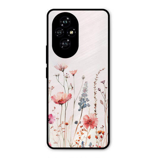 PINK PASTEL FLORAL NAME PRINT AESTHETIC NEW METAL COVER FOR HONOR 200 5G