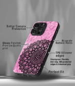 Pink Mandala art Premium Phone Case - Image 3