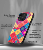 Colorfu Aztec Mandala art Premium Phone Case - Image 3