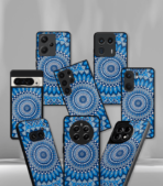 Blue Mandala art Premium Phone Case - Image 2