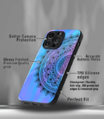Blue Mandala art Premium Phone Case - Image 3