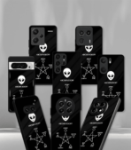 ABCDEFUCKOFF Alien Black Trippy Premium Phone Case - Image 2