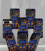 Trippy Owl Orange Premium Phone Case - Image 2