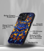 Trippy Owl Orange Premium Phone Case - Image 3