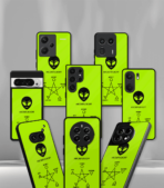 ABCDEFUCKOFF Alien Green Trippy Premium Phone Case - Image 2