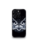 Black Trippy Owl Premium Phone Case