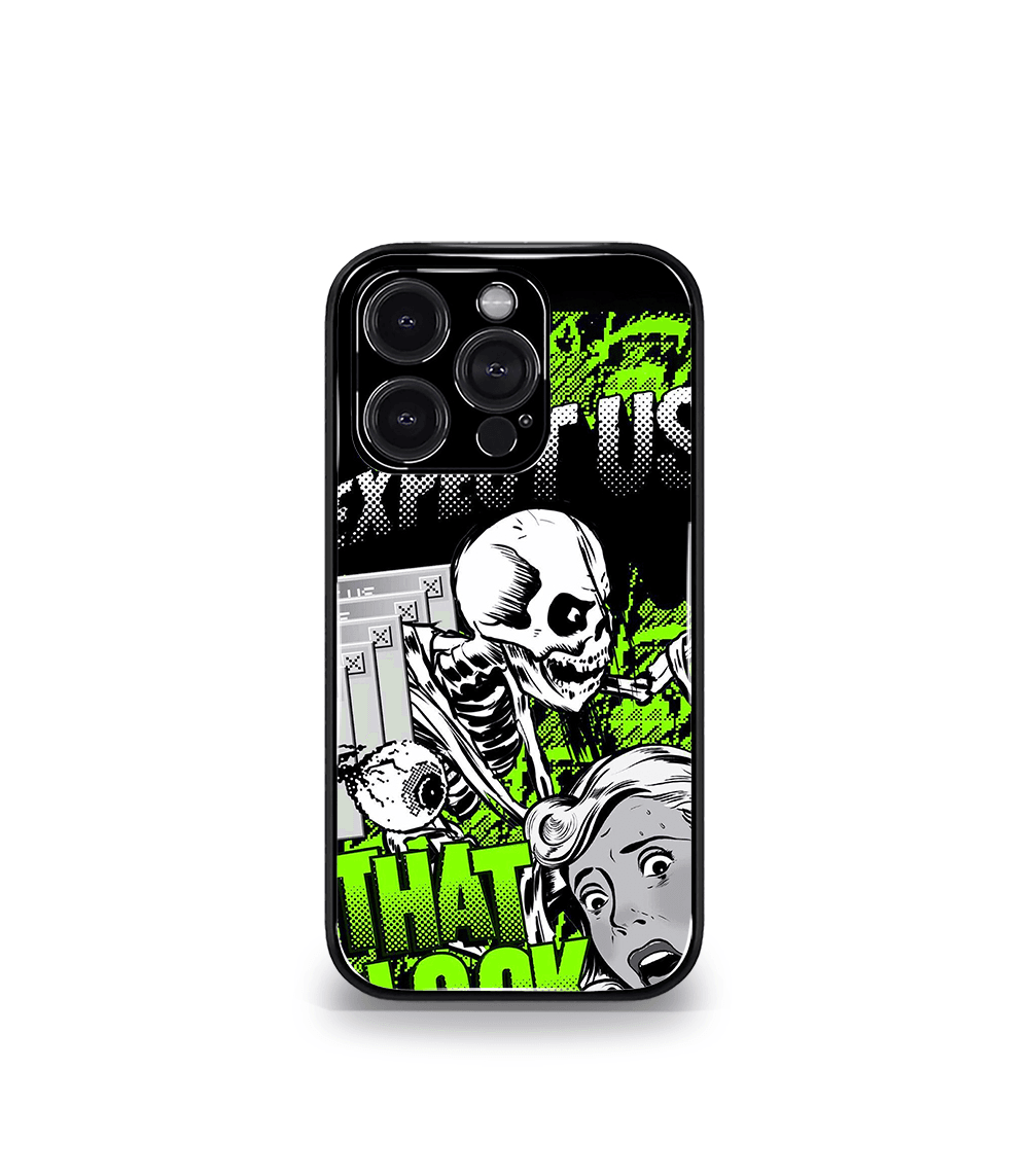 PSY 25 A Expect us that look Skull Psych green Premium Phone Case - Image 1