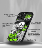 Expect us that look Skull Psych green Premium Phone Case - Image 3