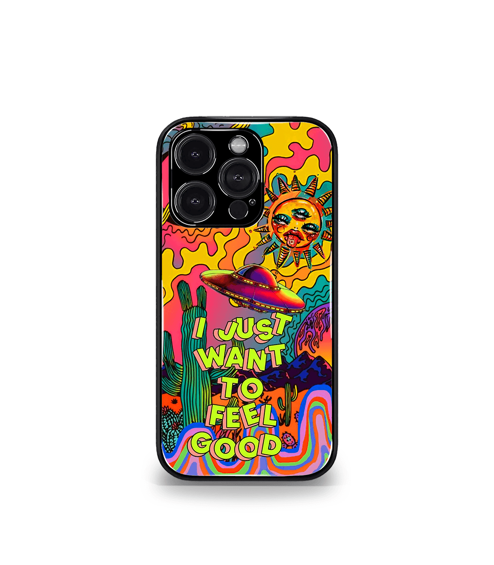 PSY 39 A Trippy Spaceship Alien Yellow Premium Phone Case - Image 1