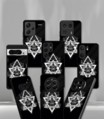 Illuminati eye logo Black Premium Phone Case - Image 2
