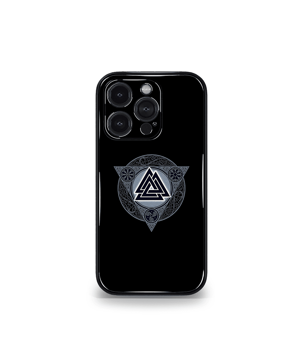 PSY 41 A Illuminati eye grey logo Black Premium Phone Case - Image 1