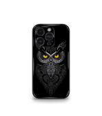 Trippy Owl Black Premium Phone Case