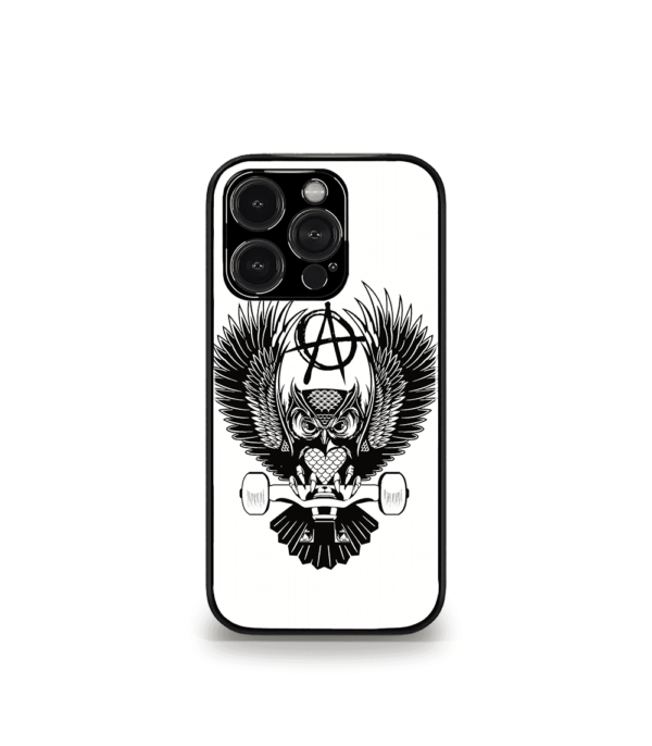 White illuminati Owl Black Premium Phone Case