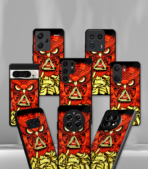 Red Illuminati Owl Premium Phone Case - Image 2