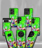 Rick n Morty colorful Yellow Premium Phone Case - Image 2