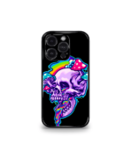 Trippy Skull in Back Yellow Premium Phone Case