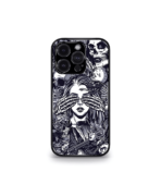 Girly skull Black and white Premium Phone Case