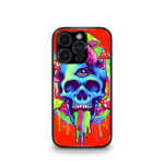 Trippy red Skull Premium Phone Case
