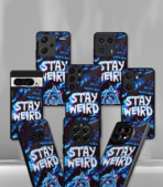Stay Weird blue Premium Phone Case - Image 2
