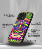 Trippy Face Premium Phone Case - Image 3