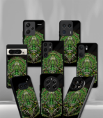 Green Trippy Meditation Premium Phone Case - Image 2