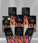 Colorful Psychic lady dancing Premium Phone Case - Image 2