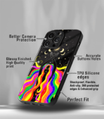 Colorful Psychic lady dancing Premium Phone Case - Image 3