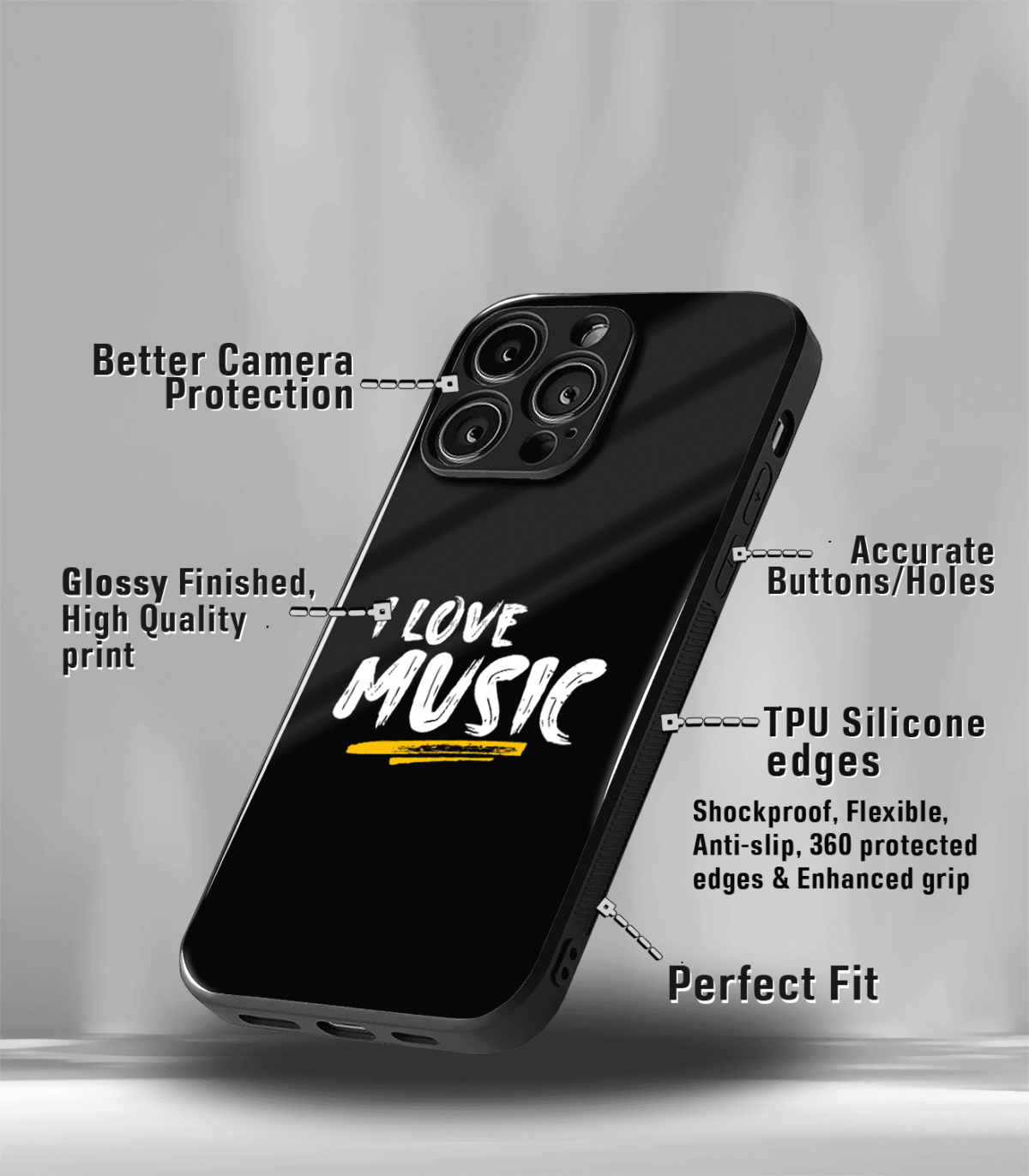 I love Music Premium Phone Case - Image 3