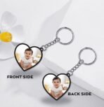 Photo Printed Keychain 2 Sided- Heart shape