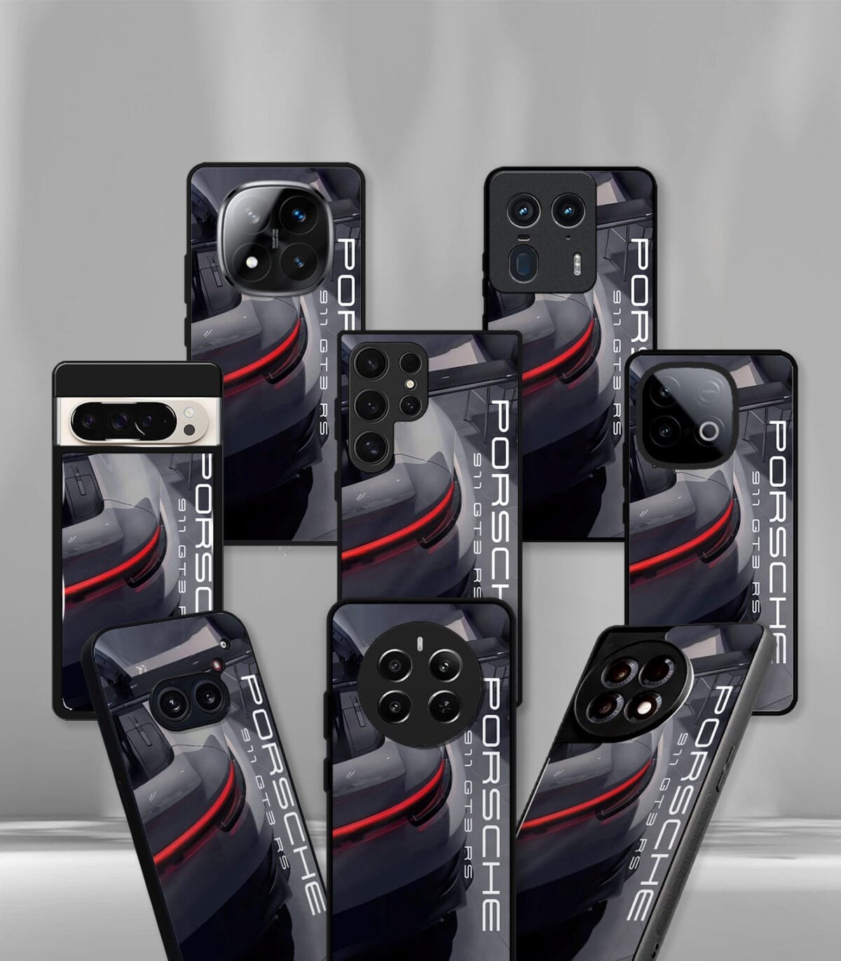 Porsche Grey Premium Glossy PhoneCase - Image 2