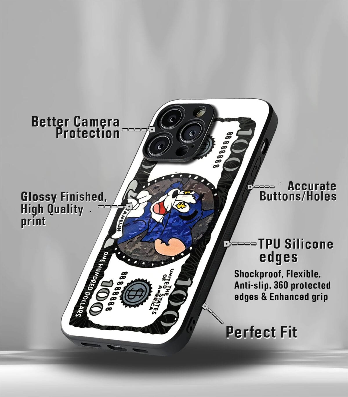 Tom x Dollar Premium Glossy PhoneCase - Image 3