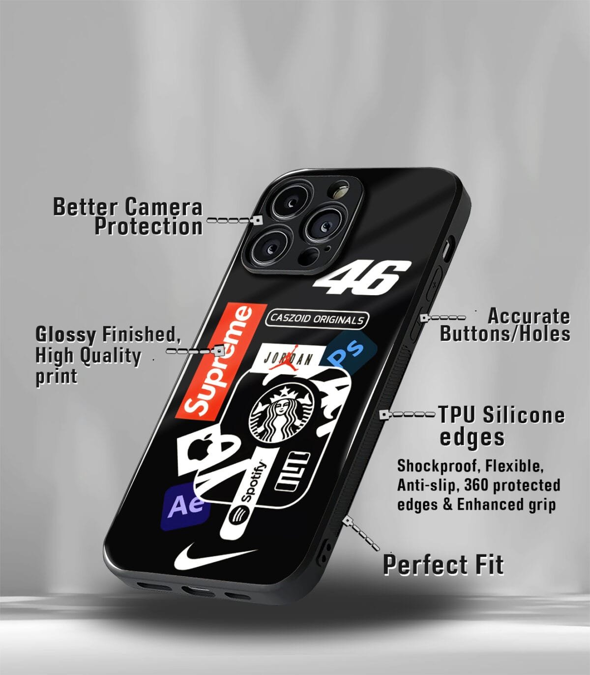 caszoid Originals Cutout Premium Glossy PhoneCase - Image 3