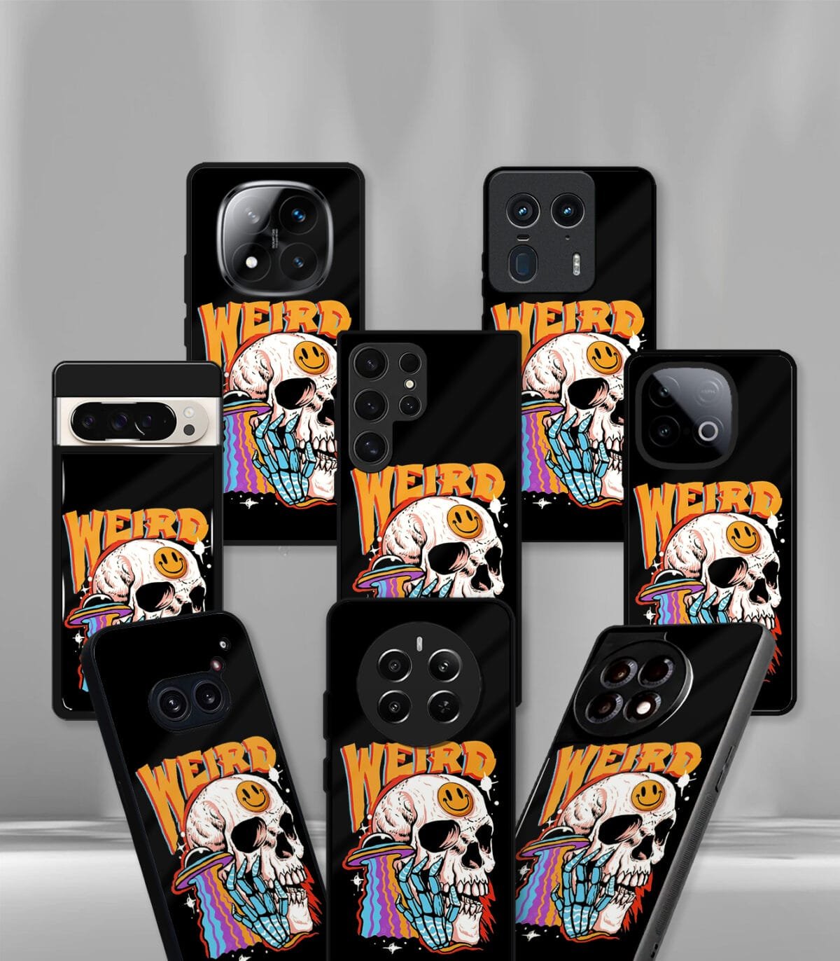 Weird Skull Premium Glossy PhoneCase - Image 2