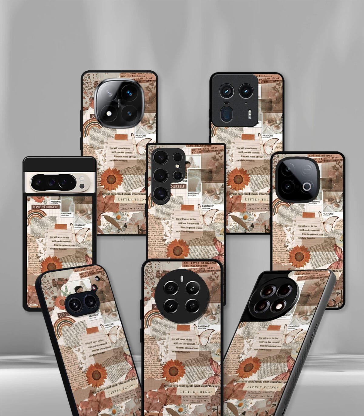 Aesthetic Newspaper Cutout Premium Glossy PhoneCase - Image 2