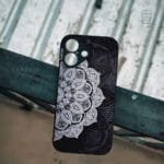 Black Mandala Art Premium Glossy PhoneCase