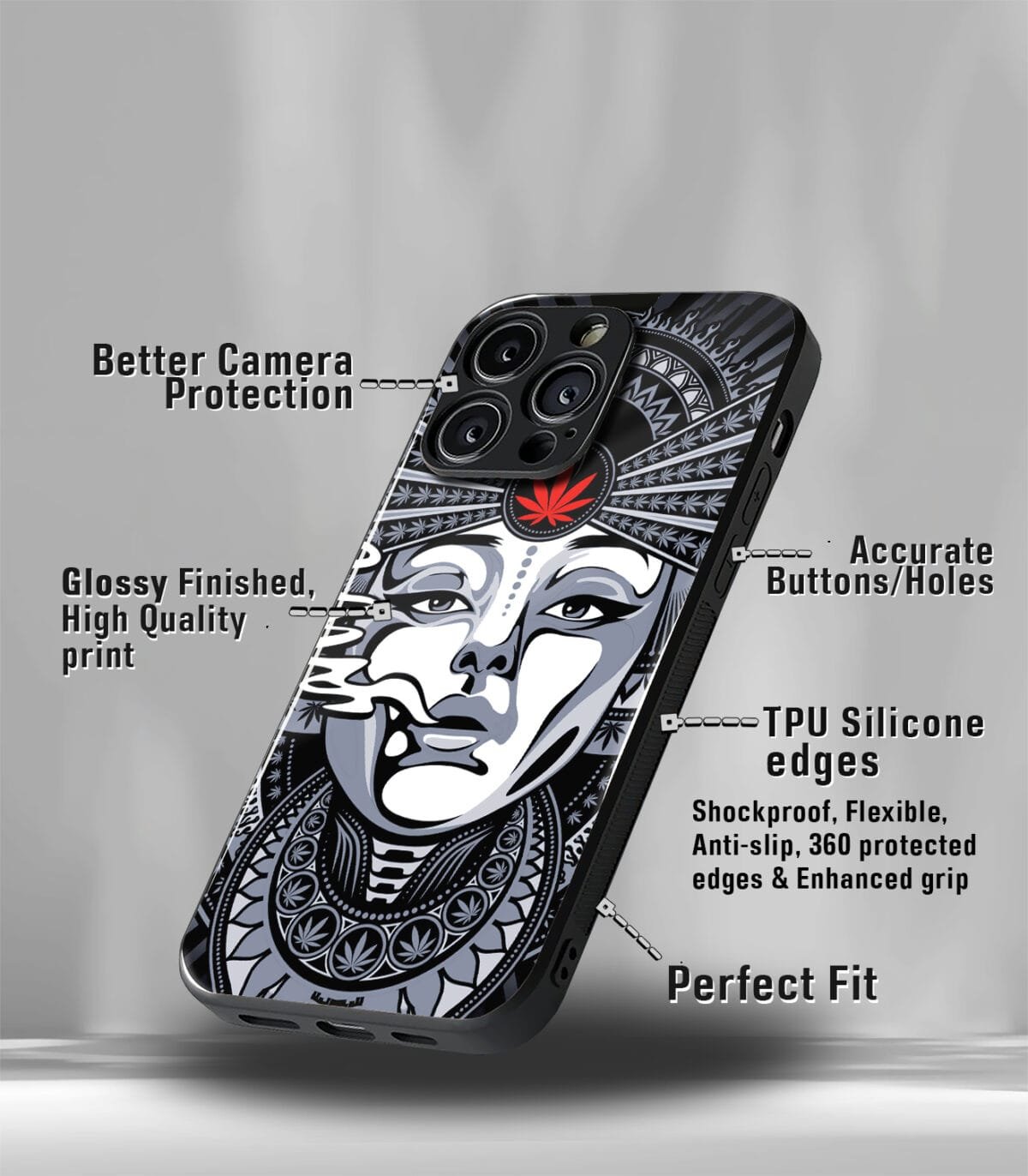 Trippy smoky Premium Glossy PhoneCase - Image 3