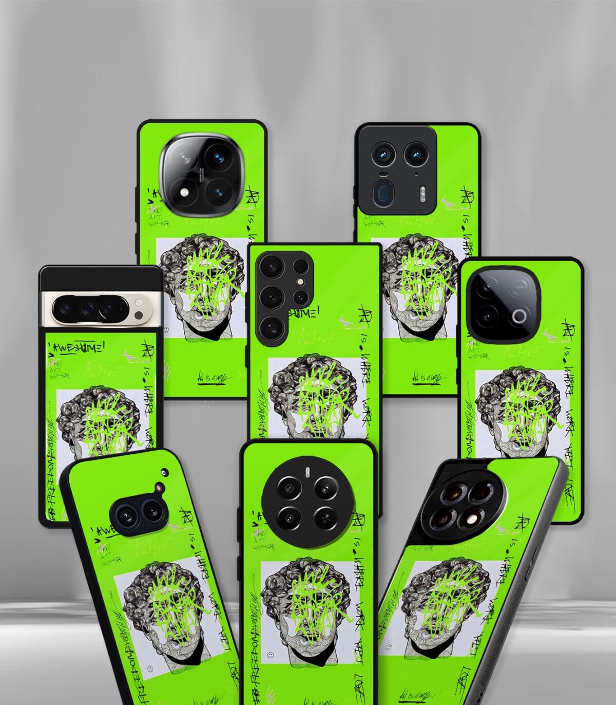 Green Statue Premium Glossy PhoneCase - Image 2