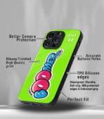 Neon Green Boomer Premium Glossy PhoneCase - Image 3