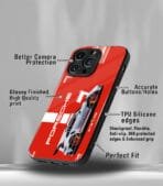 Porsche Red Premium Glossy PhoneCase - Image 3