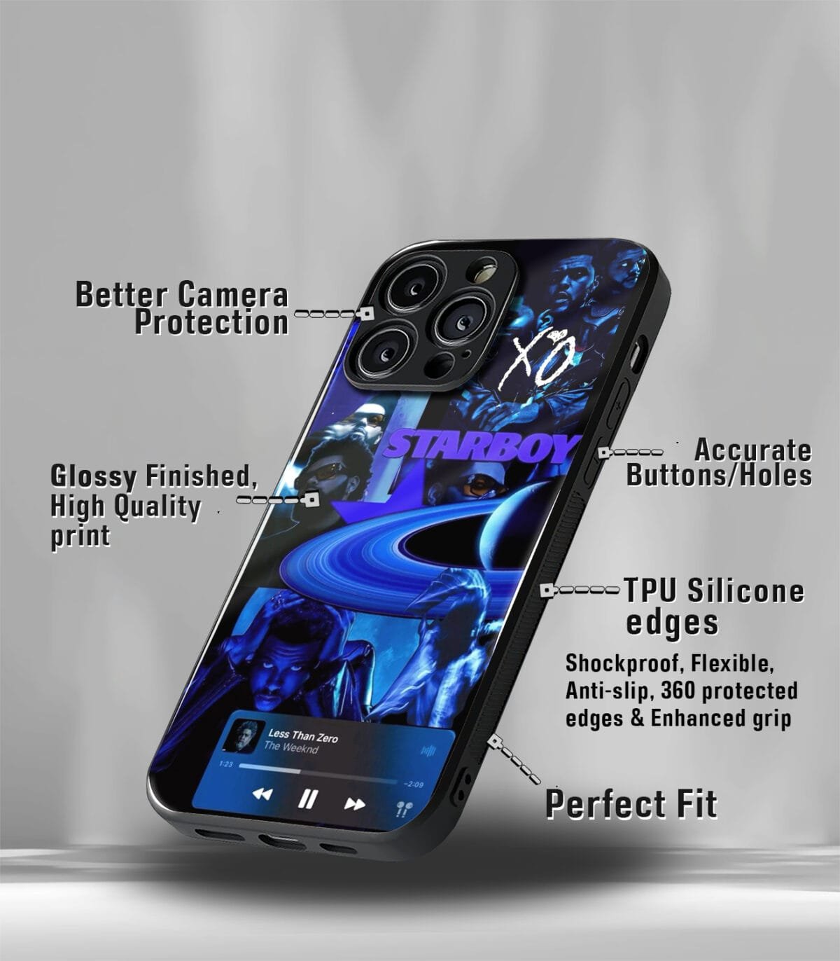 Starboy Blue Premium Glossy PhoneCase - Image 3