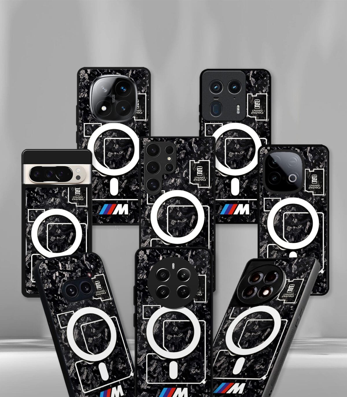 Carbon Fiber Cyber pattern Premium Glossy PhoneCase - Image 2