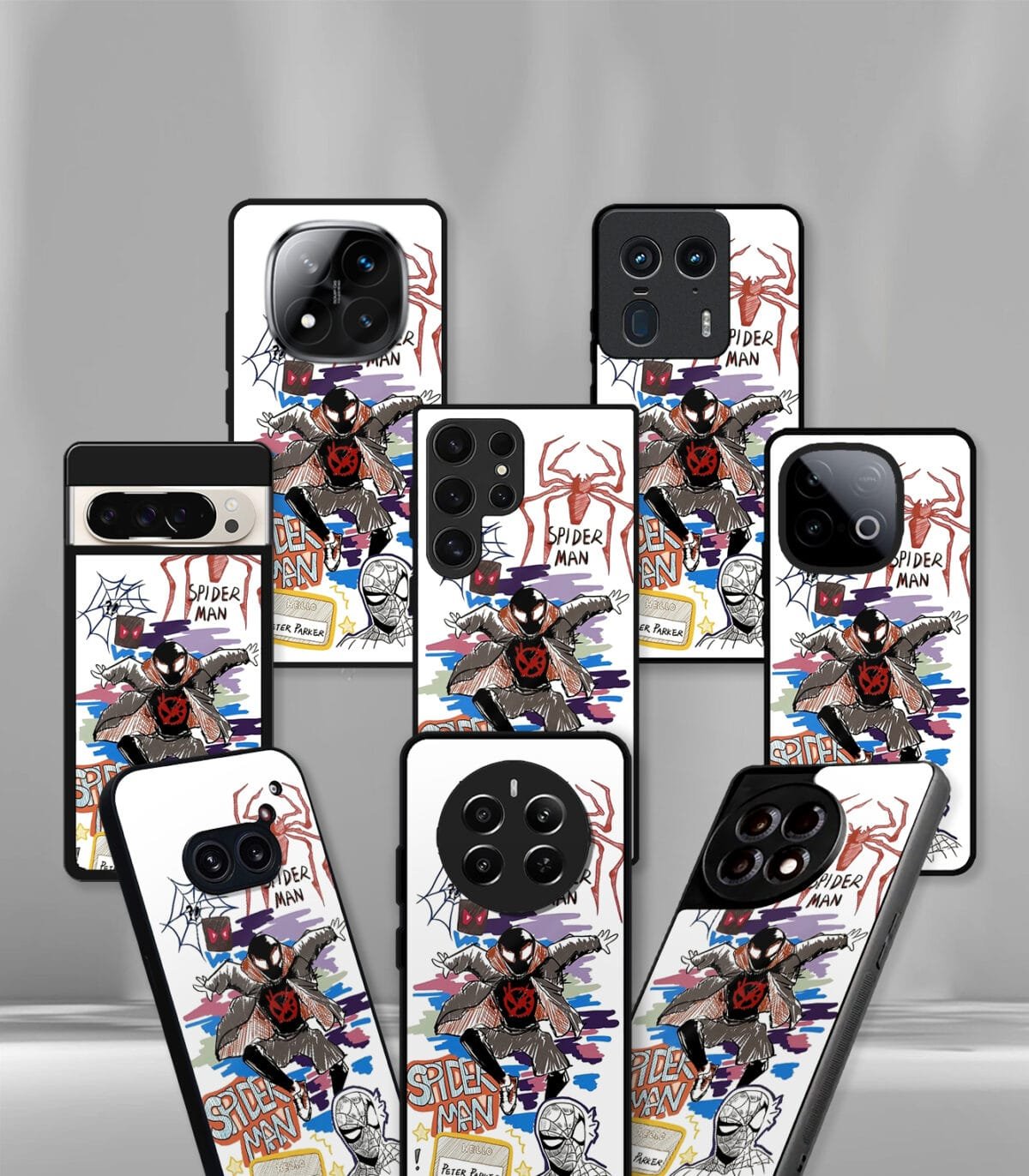 Superhero Collage Premium Glossy PhoneCase - Image 2