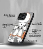 Astronaut in Grey Premium Glossy PhoneCase - Image 3