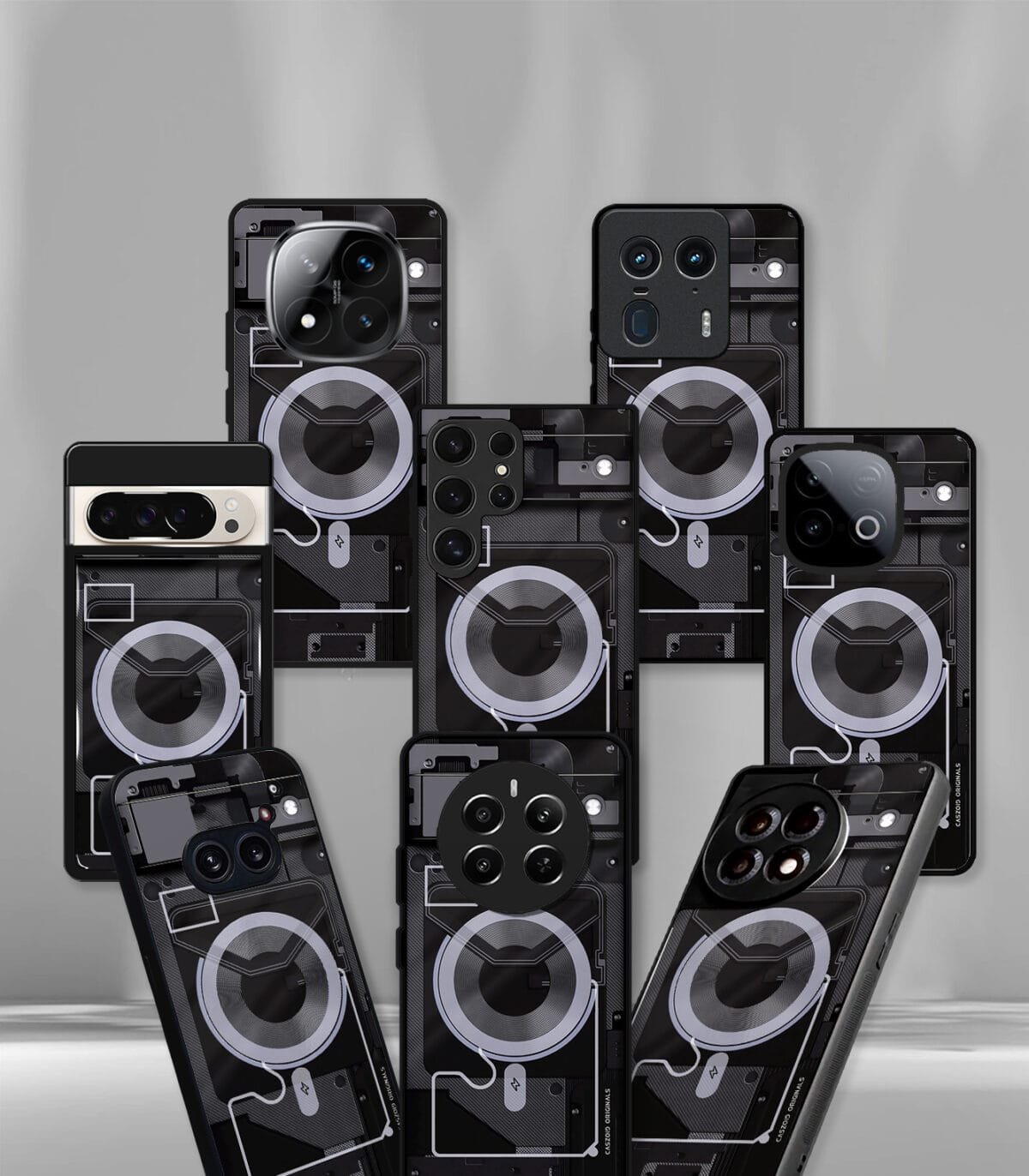 Grey Cyber Edition Premium Glossy PhoneCase - Image 2