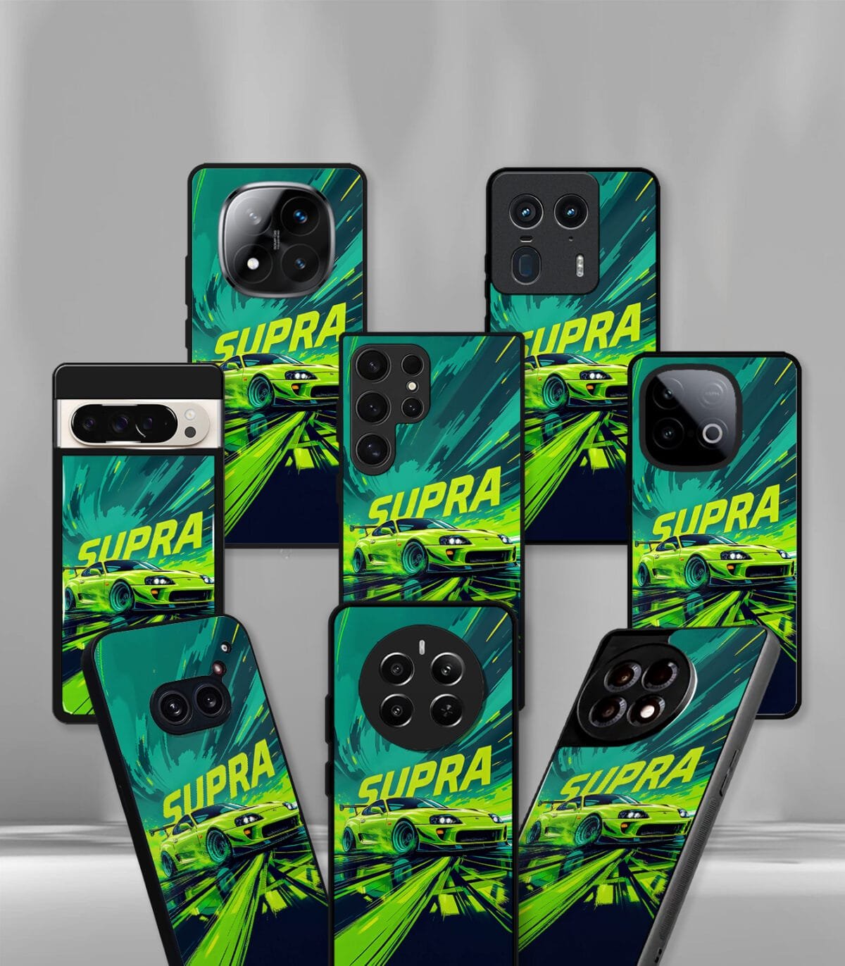 Neon Green Supra Premium Glossy PhoneCase - Image 2