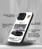 White Porsche Premium Glossy PhoneCase - Image 3