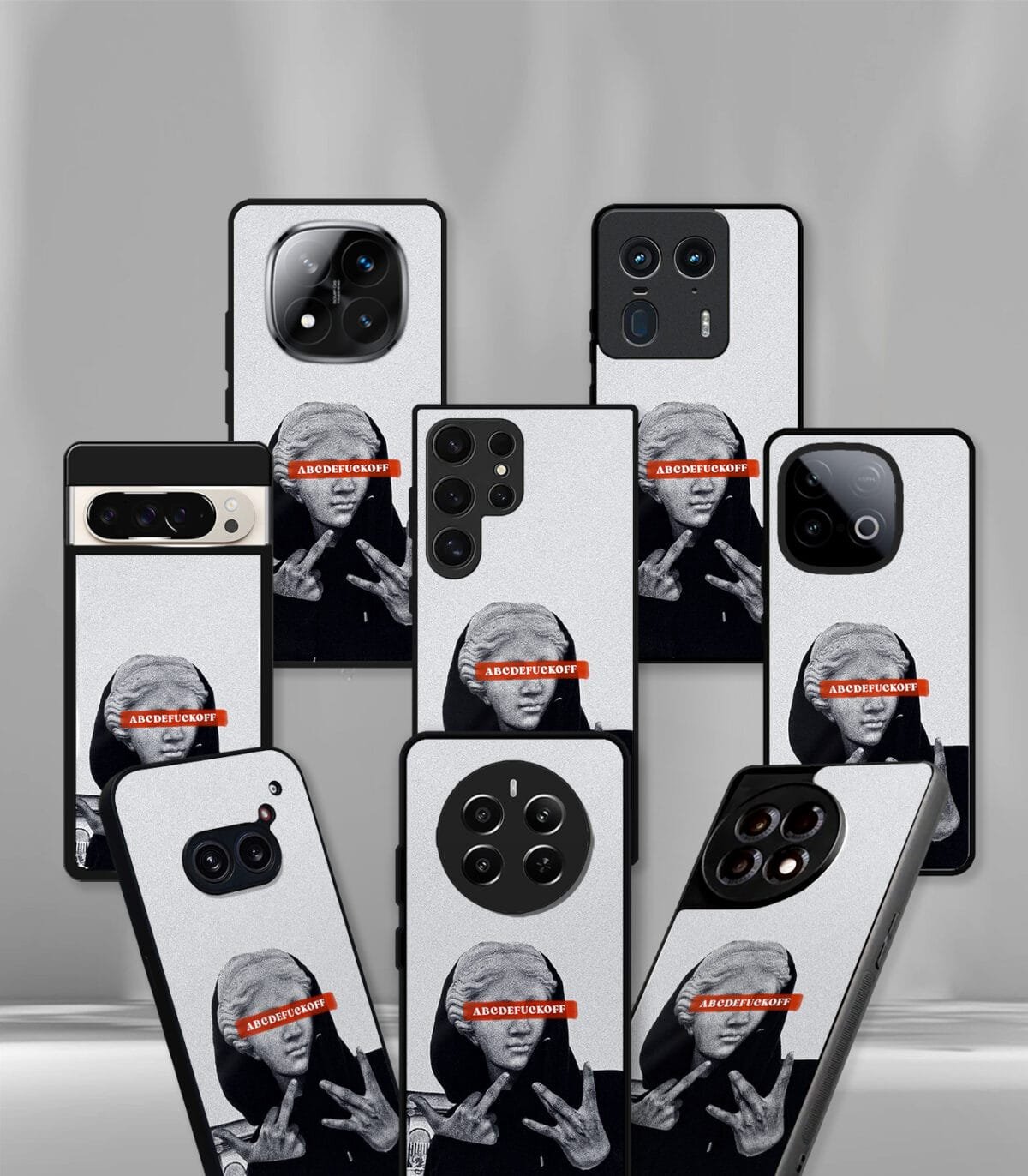 ABCDEFUCKOFF Trippy Statue Premium Glossy PhoneCase - Image 2